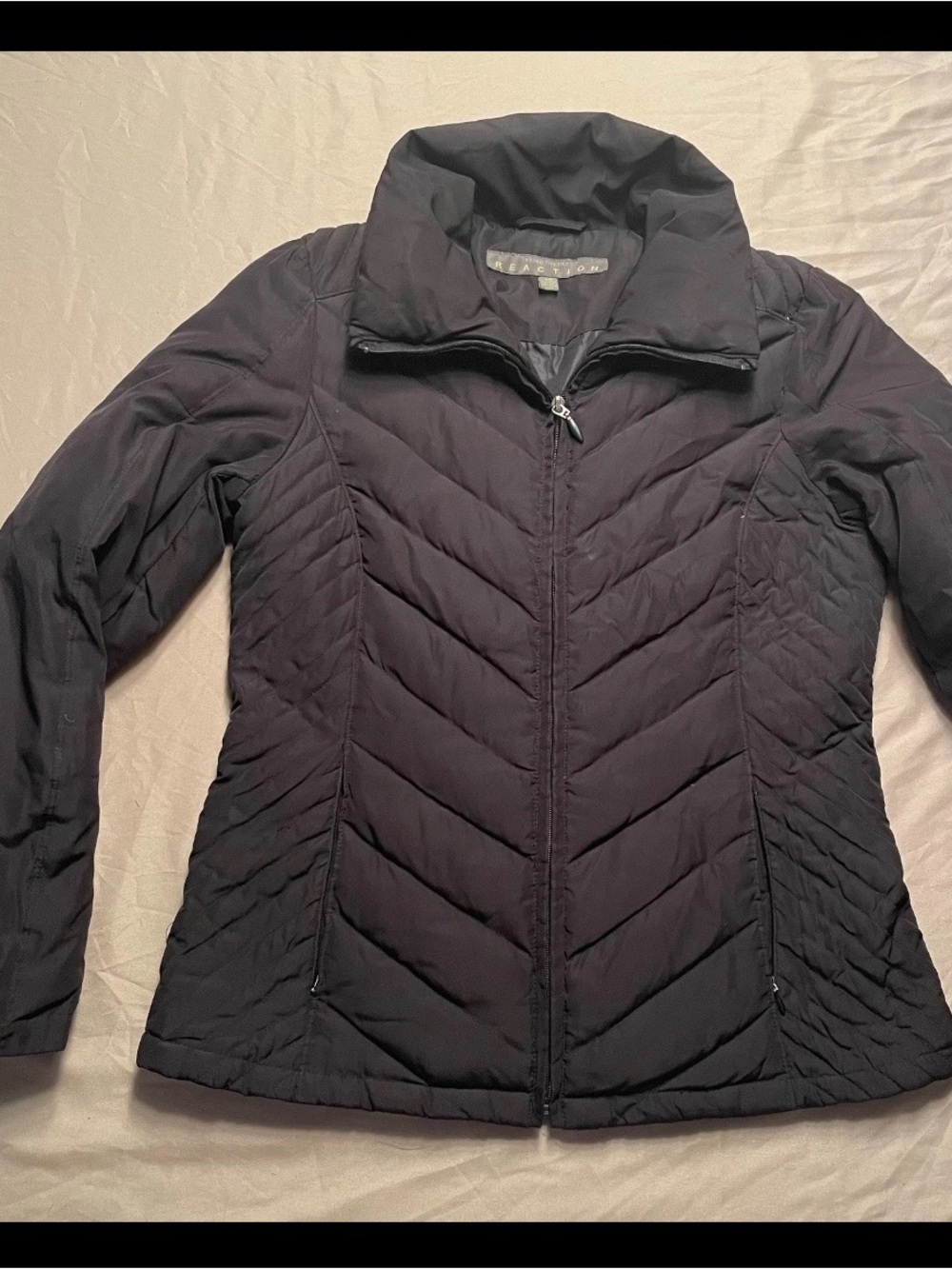 Kenneth Cole Reaction Black Quilted Puffer Jacket